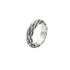 Wild Sons Men's White Diamonds & Silver Serpent Ring Size Z+ In Silver