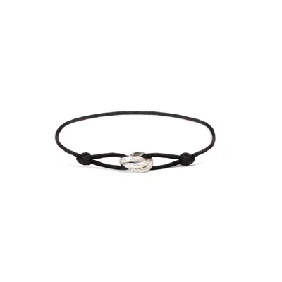 Wild Sons Women's Black / Silver Trinity Medusa Bracelet Black Cord In Multi