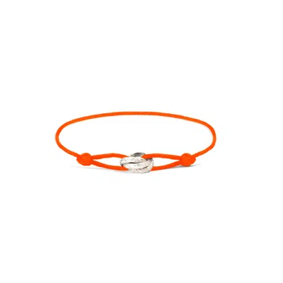 Wild Sons Women's Orange / Silver Trinity Medusa Bracelet Orange Cord In Multi