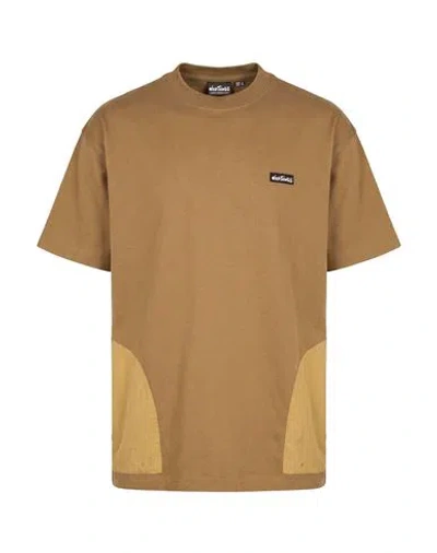 Wild Things Man T-shirt Khaki Size L Cotton, Nylon In Brown