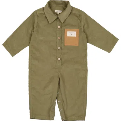 Wild Wawa Kids'  Buttons Jumpsuit In Green