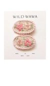 Wild Wawa Crochet Clip Set In Pink