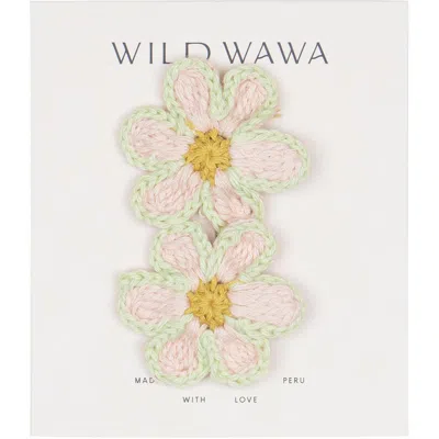 Wild Wawa Kids'  Crochet Clip Set In Multi