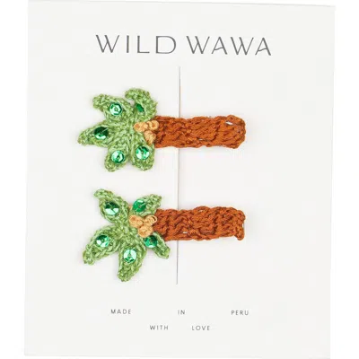 Wild Wawa Crochet Clip Set In Red
