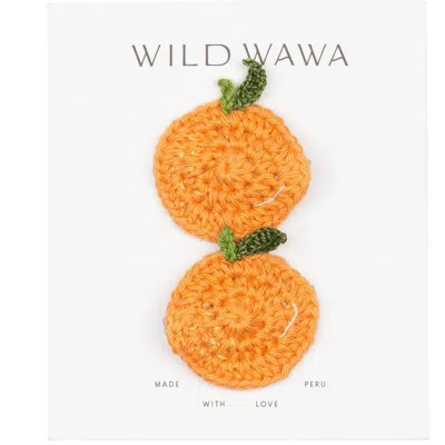 Wild Wawa Kids'  Crochet Clip Set In Yellow