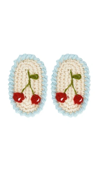 Wild Wawa Crochet Clip Set In Blue