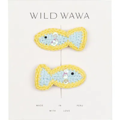 Wild Wawa Kids'  Crochet Clip Set In Multi