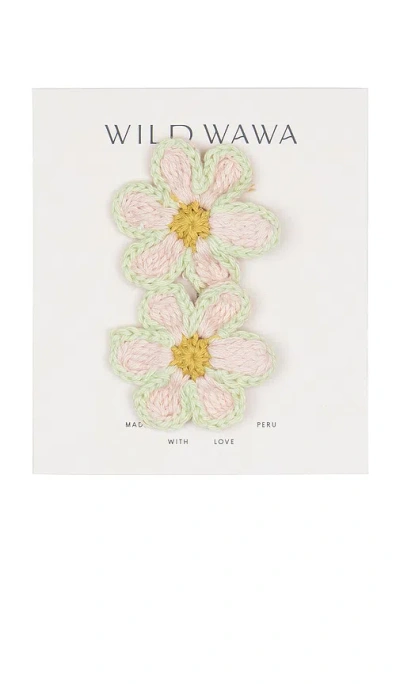 Wild Wawa Crochet Clip Set In Petite Bloom