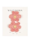Wild Wawa Crochet Clip Set In Pink