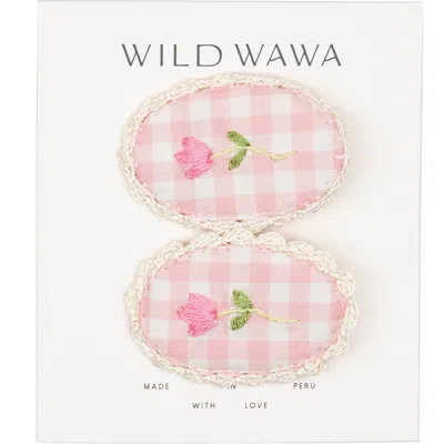 Wild Wawa Crochet Clip Set In Pink