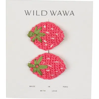 Wild Wawa Crochet Clip Set In Pink