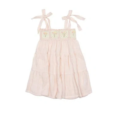 Wild Wawa Babies'  Crochet Dress In Pink
