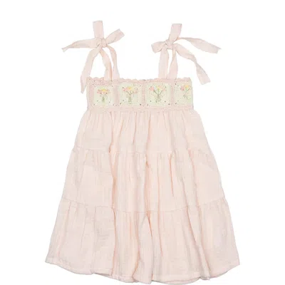 Wild Wawa Kids'  Crochet Dress In Pink