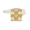 Wild Wawa Daisy Patchwork Sweater In Yellow