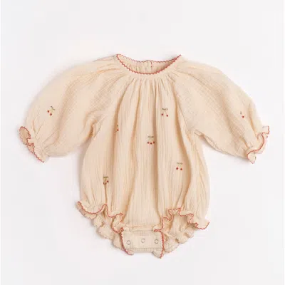 Wild Wawa Kids'  Gauze Romper In Neutral