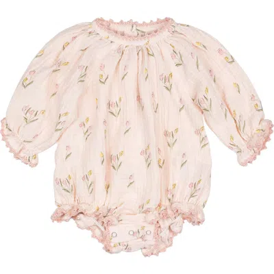 Wild Wawa Kids'  Gauze Romper In Pink