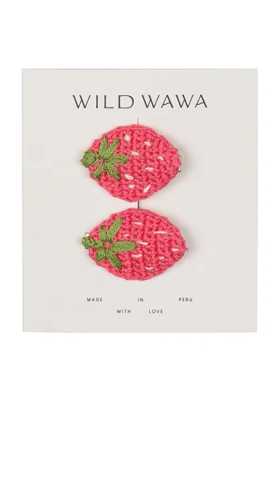Wild Wawa Haarklammern Mit Häkelakzent In Pink