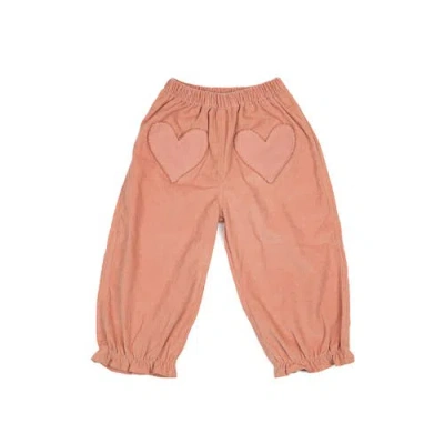 Wild Wawa Babies'  Heart Pocket Pants In Pink