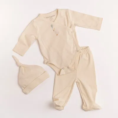 Wild Wawa Kids'  Pima Embroidered Bundle Set In Goose