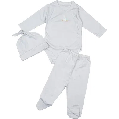 Wild Wawa Kids'  Pima Embroidered Bundle Set In Gray