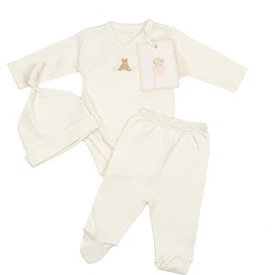 Wild Wawa Kids'  Pima Embroidered Bundle Set In Neutral
