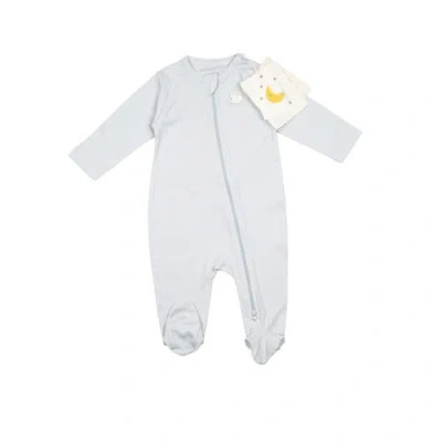 Wild Wawa Kids'  Pima Embroidered Footie In Blue