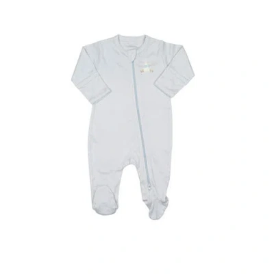 Wild Wawa Kids'  Pima Embroidered Footie In Blue