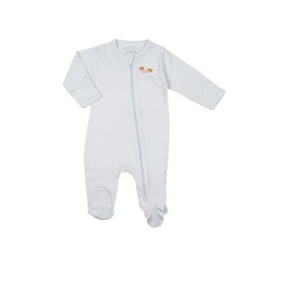 Wild Wawa Kids'  Pima Embroidered Footie In Gray