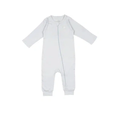 Wild Wawa Kids'  Pima Embroidered Footless Sleeper In Blue