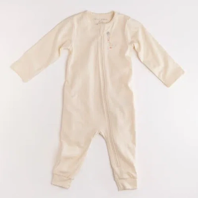 Wild Wawa Kids'  Pima Embroidered Footless Sleeper In Neutral