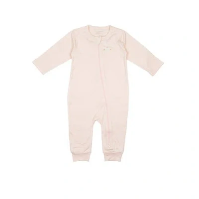 Wild Wawa Kids'  Pima Embroidered Footless Sleeper In Pink