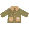 Wild Wawa Babies'  Quilted Jacket In Green