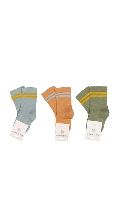 Wild Wawa Retro Sock Set Â€“ Å¤šè‰². Å°ºç � 2-5y (also Â€“ 12-24m). In Multi