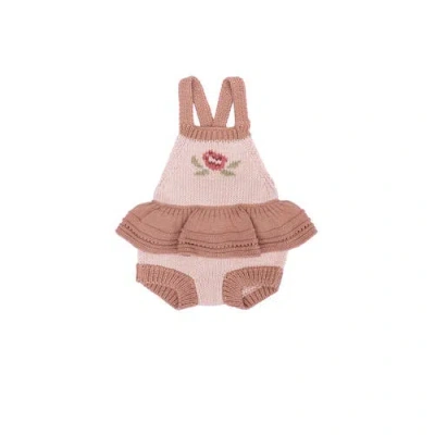 Wild Wawa Babies'  Rose Romper In Pink