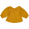 Wild Wawa Ruffle Blouse In Yellow