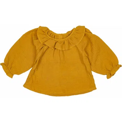 Wild Wawa Kids'  Ruffle Blouse In Yellow