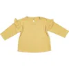 Wild Wawa Ruffle Everyday Top In Yellow