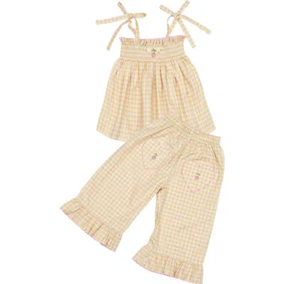 Wild Wawa Kids'  Ruffle Pant Set In Neutral