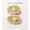 Wild Wawa Kids'  Scallop Clip Set In Yellow