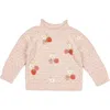 Wild Wawa Strawberry Fields Sweater In Pink