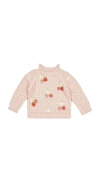 Wild Wawa Strawberry Fields Sweater In Pink