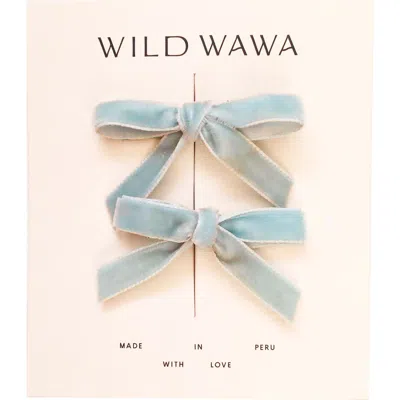 Wild Wawa Kids'  Velvet Bow Clip Set In Multi