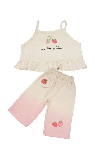 Wild Wawa Wide Leg Pant Set In La Berry Club