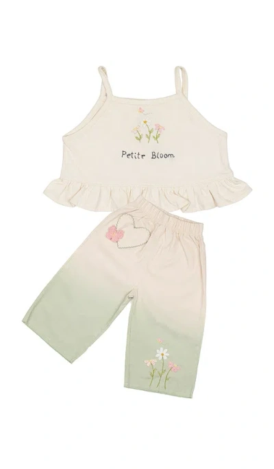 Wild Wawa Wide Leg Pant Set In Petite Bloom
