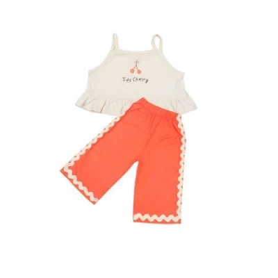 Wild Wawa Kids'  Wide-leg Pant Set In Orange