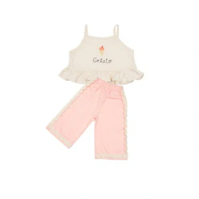 Wild Wawa Kids'  Wide-leg Pant Set In Pink