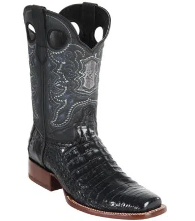 Pre-owned Wild West Boots Wild West Black Crocodile Belly Cowboy Boot Rodeo-square-toe (d)