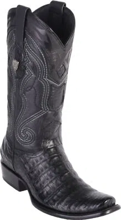 Pre-owned Wild West Boots Wild West Black Genuine Crocodile Belly Western Cowboy Boot Dubai Toe (d)