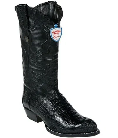 Pre-owned Wild West Boots Wild West Black Genuine Crocodile Hornbak Western Cowboy Boot J-toe (d) 2990205