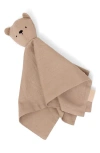 Wildbird Bear Linen & Cotton Lovey In Brown